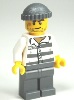 LEGO Minifigure-Police - Jail Prisoner-Town / City / Police-CTY457-Creative Brick Builders